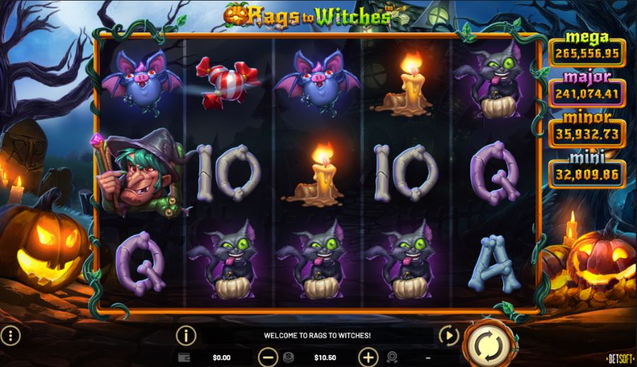 Rags to Witches Progressive Jackpots