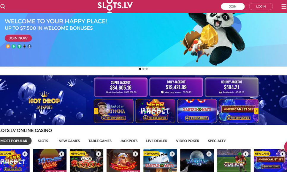Slots.lv Main Page