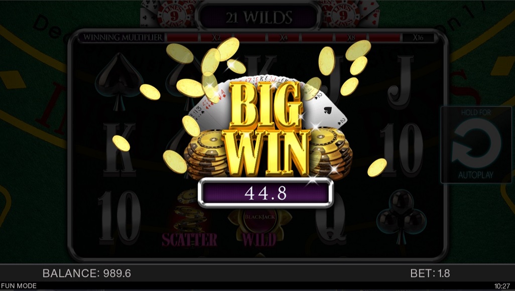 21 Wilds Slot Win