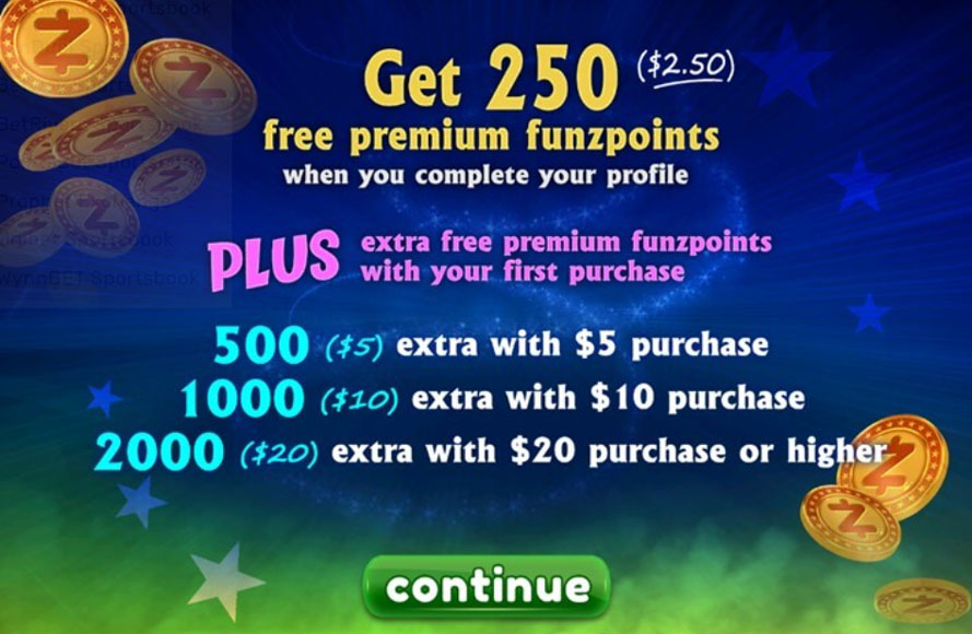 Funzpoints Welcome Bonus
