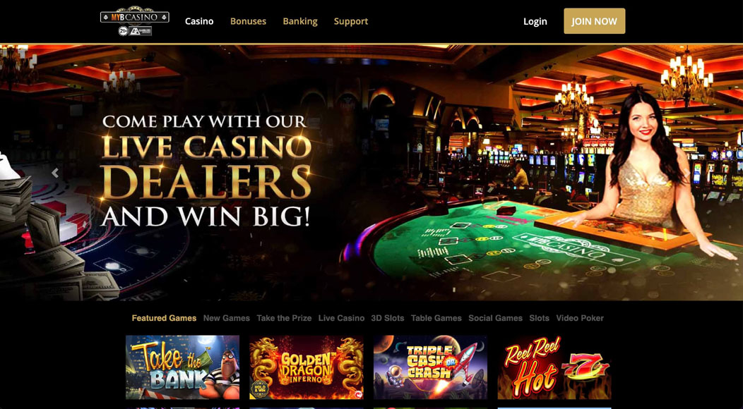 MYB Casino Home Page