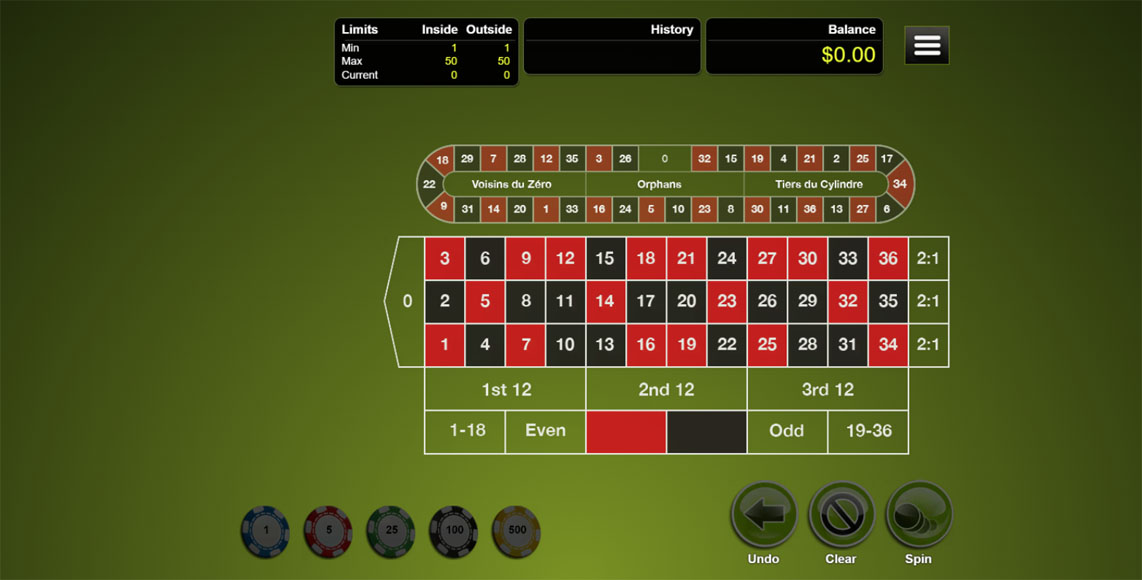 Roulette at Everygame casino