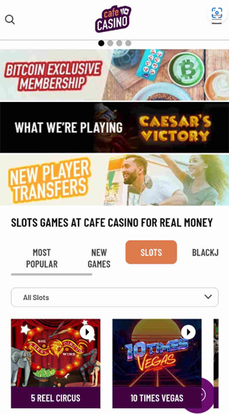 Café Casino Mobile App