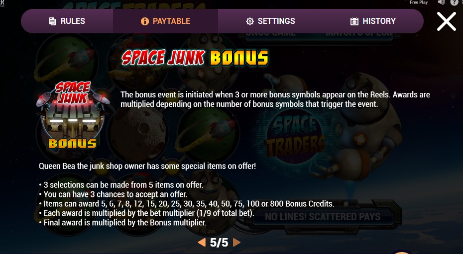 Space Traders Bonus