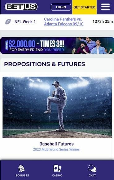 BetUS Props and Futures Bets