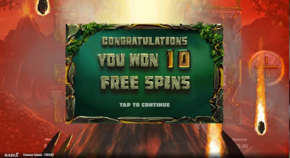Genesis Island Slot Free Spins bonus feature