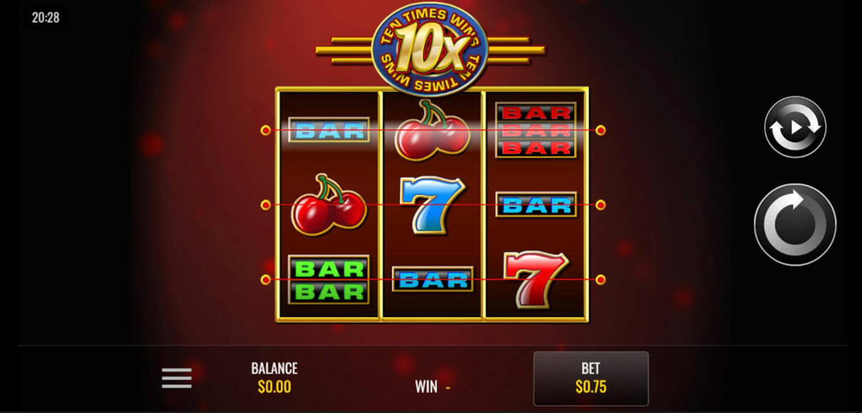 Ten Times Win Slot by Rival Gaming