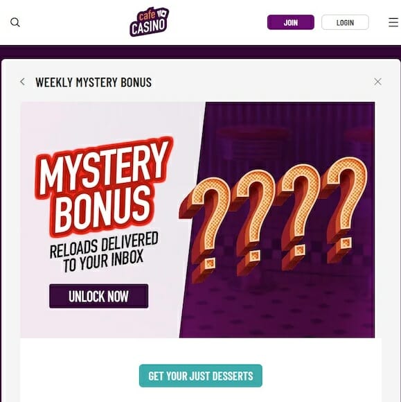 cafe casino mystery bonus app