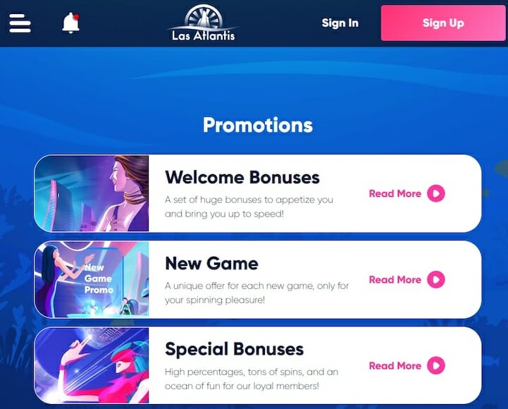 las atlantis bonuses promos app