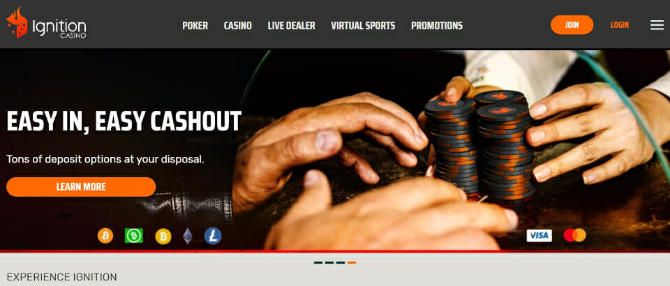 Ignition Casino Homepage