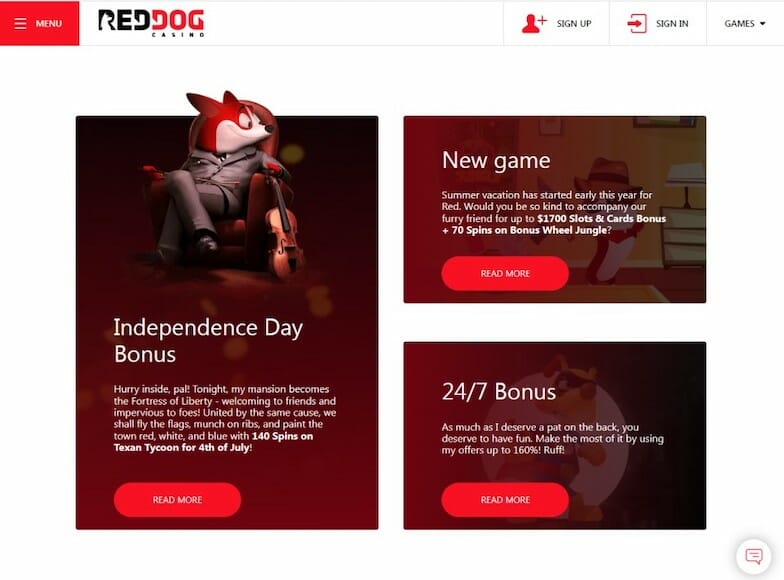 Red Dog Casino Promotions