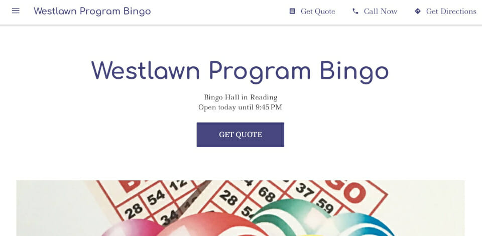 Westlawn Program Bingo