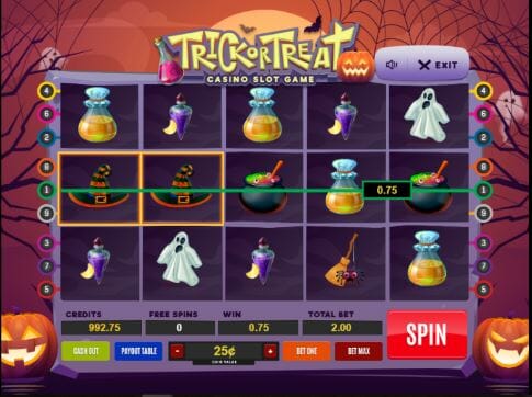 5-Reel Trick-or-Treat Slot Winning Combination