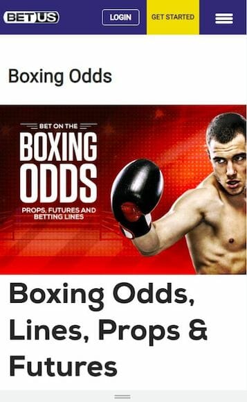 BetUS Boxing Odds