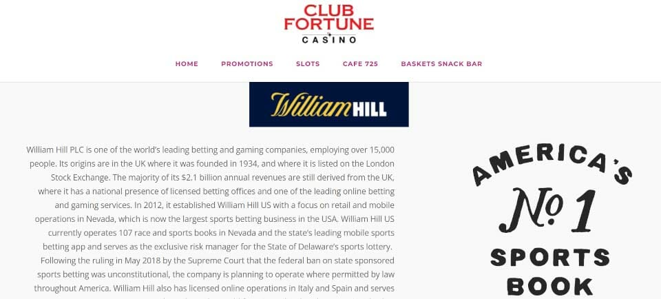 Club Fortune Casino Sportsbook