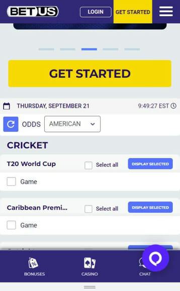 BetUS Cricket Betting App