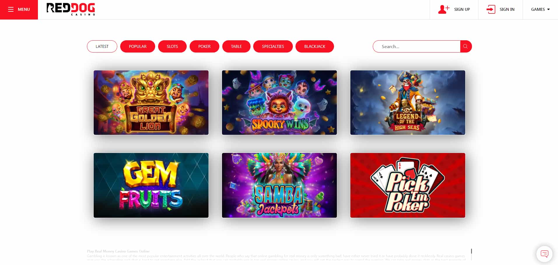 red dog casino bank account transfers